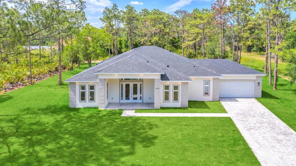 Completed home exterior used to represent new-construction opportunities